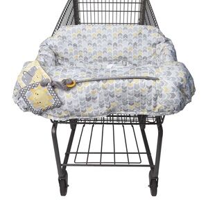 Boppy Baby Gray and Yellow Shopping Cart Cover